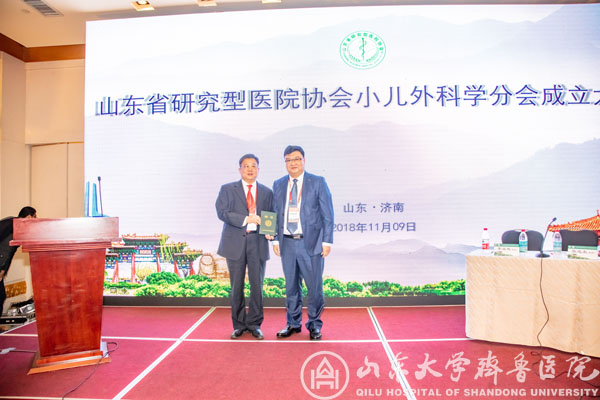 李爱武当选山东省研究型绿帽社协会小儿外科学分会首届主任委员